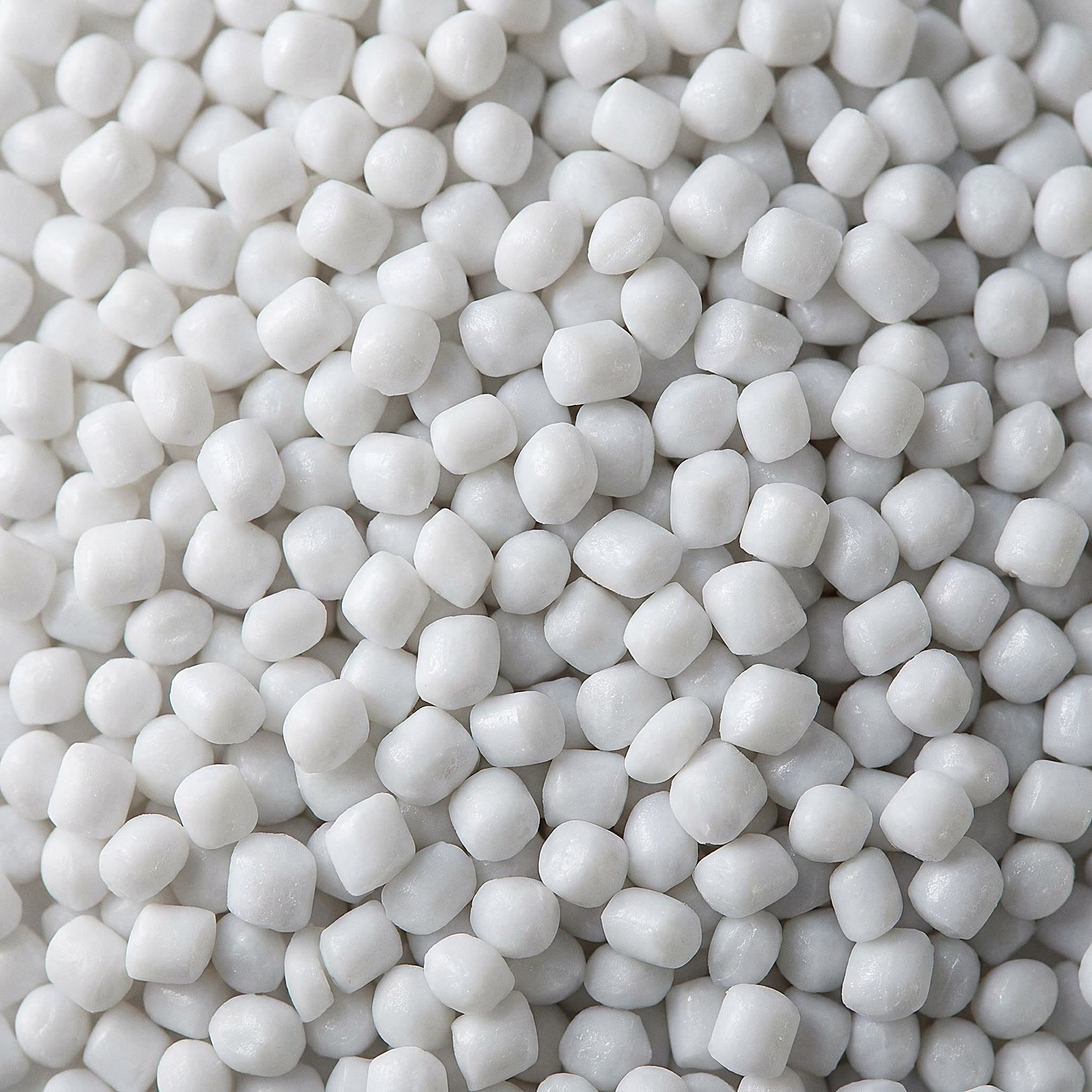 White PVC resin pellets macro